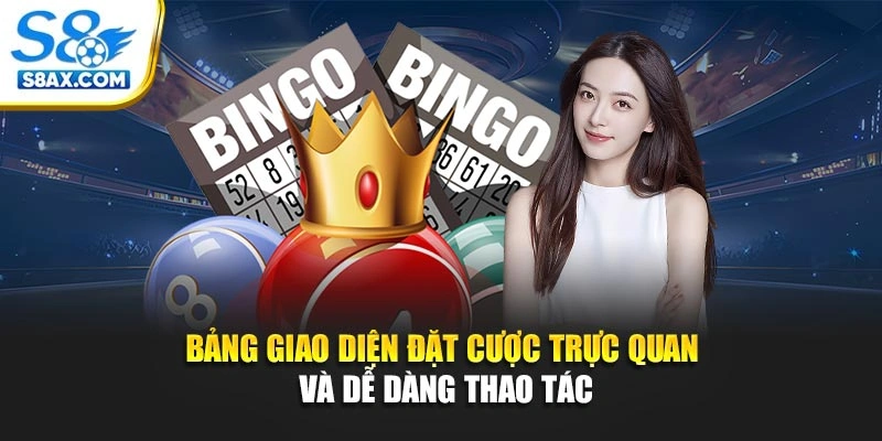 Bảng giao diện đặt cược trực quan và dễ dàng thao tác 